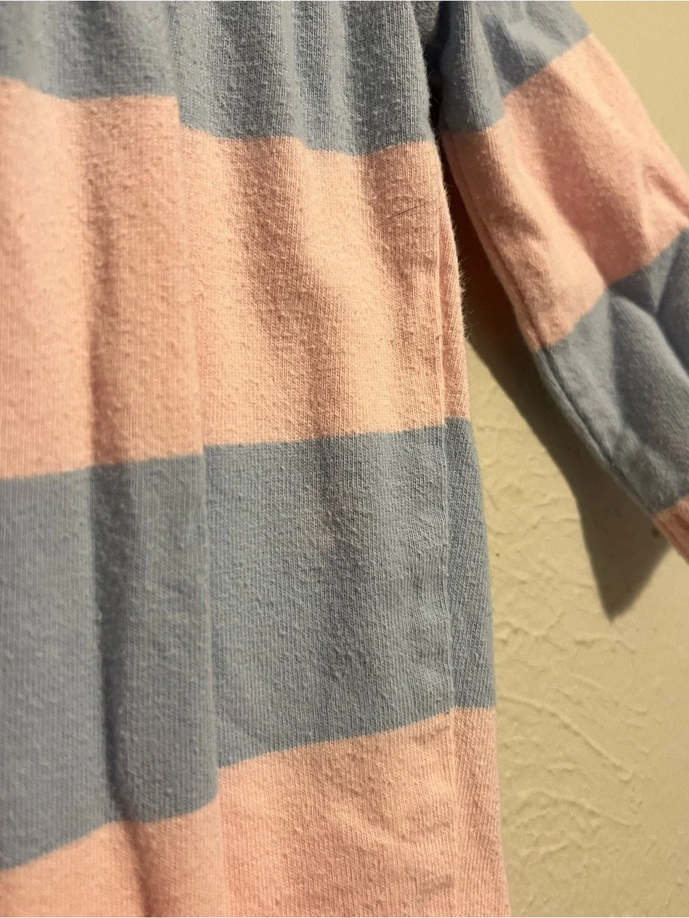 Vintage Ralph Lauren Girl Romper Long Sleeve Stripes Blue Pink 6M 100% Cotton